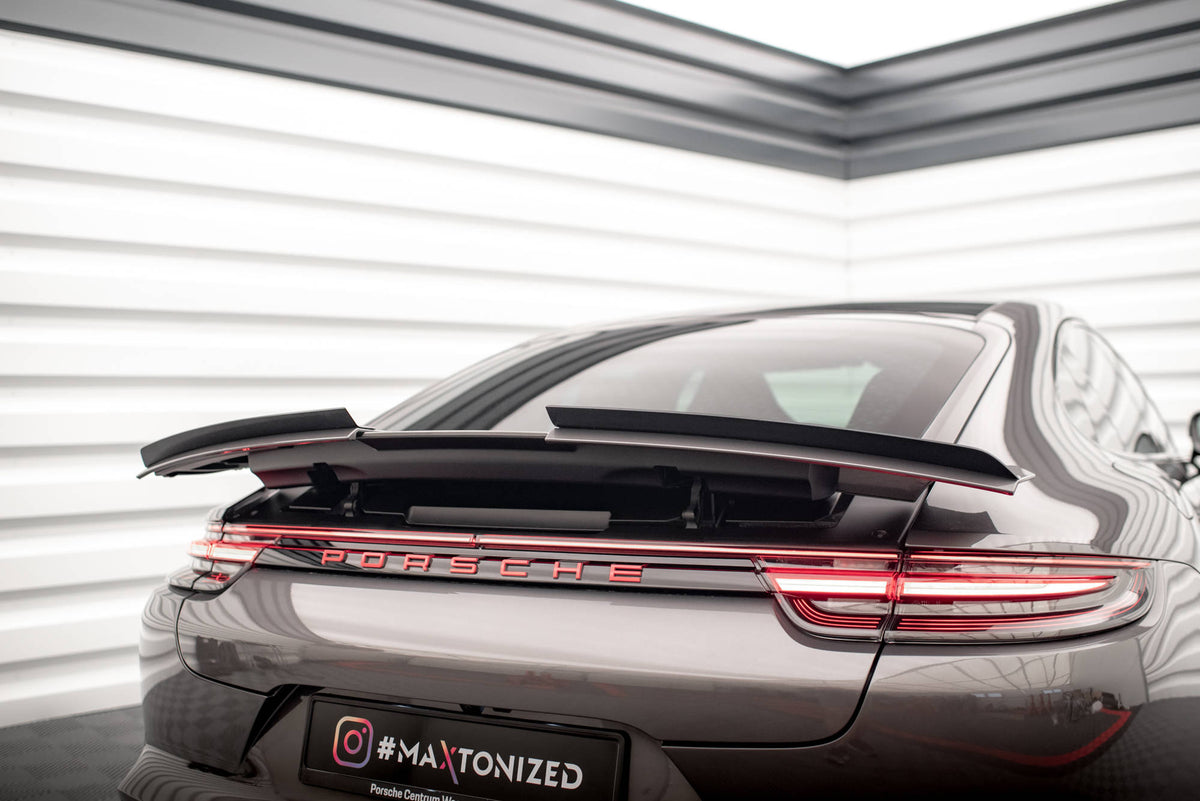 Heckspoiler Lippe Porsche Panamera GTS / Panamera E-Hybrid / Panamera Turbo S E-Hybrid 971 schwarz Hochglanz – Ansicht 3