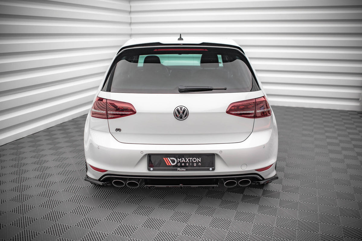 Heck Ansatz Flaps Diffusor V.3 passend für VW Golf R Mk7 schwarz Hochglanz – Ansicht 1