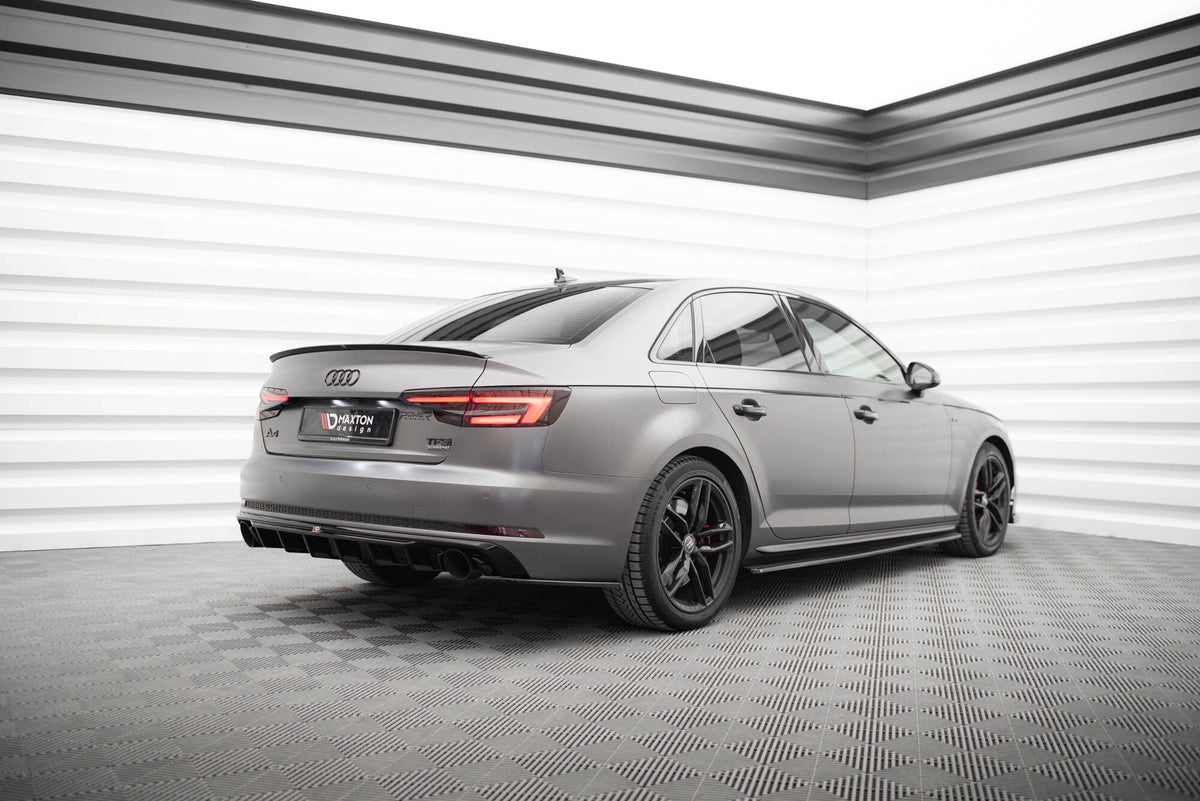 Heckspoiler Lippe V.2 Audi S4 / A4 Standard / S-Line / Competition Limousine B9 / B9 Facelift schwarz Hochglanz – Ansicht 1