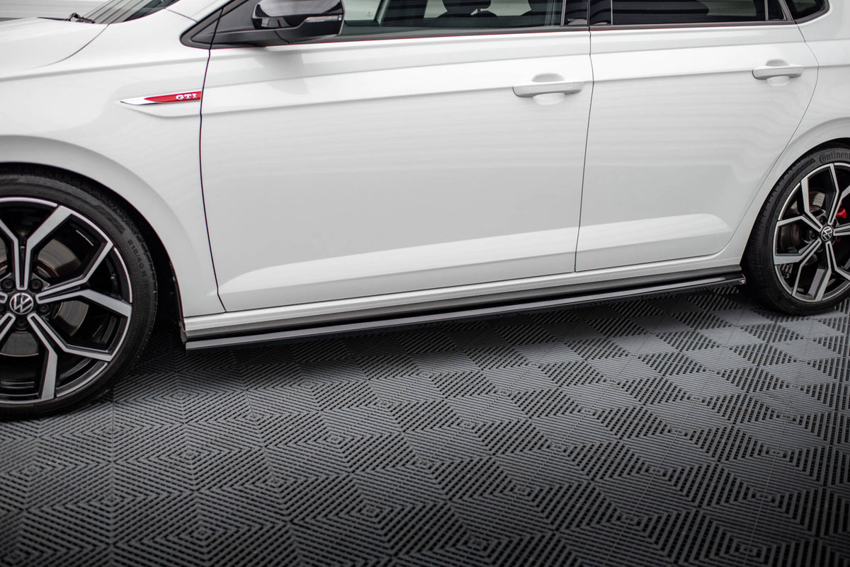 Street+ Seitenschweller Leisten passend für VW Polo GTI Mk6 Facelift schwarz Hochglanz – Ansicht 3