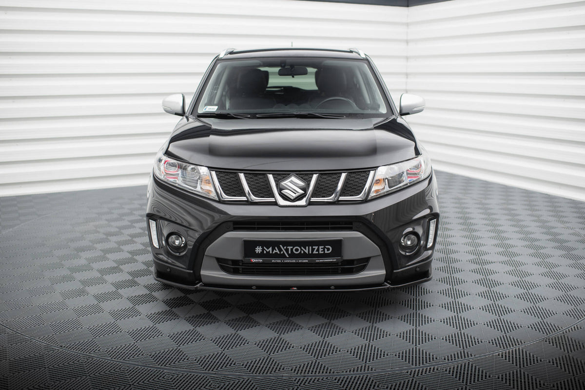 Street+ Spoilerlippe Front Ansatz V.2 passend für Suzuki Vitara S Mk2 schwarz Hochglanz – Ansicht 1