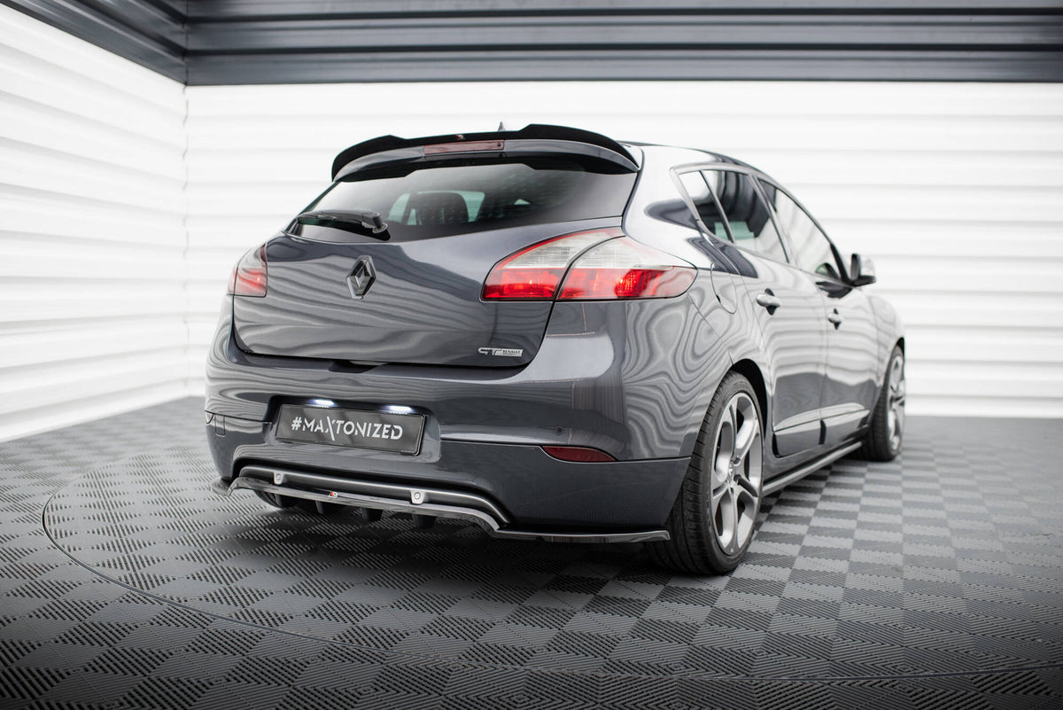 Street+ Mittlerer Diffusor RACE passend für Renault Megane GT MK3 Facelift schwarz Hochglanz – Ansicht 1