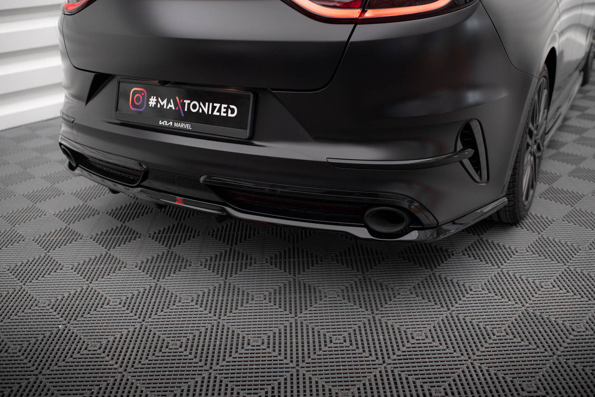Street+ Mittlerer Diffusor RACE passend für Kia Proceed GT Mk1 Facelift schwarz Hochglanz – Ansicht 4