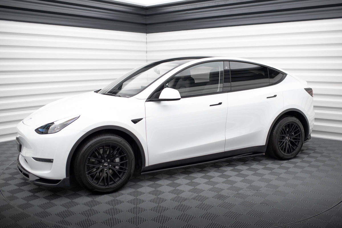 Street+ Seitenschweller Leisten passend für V.1 passend für Tesla Model Y schwarz Hochglanz – Ansicht 6