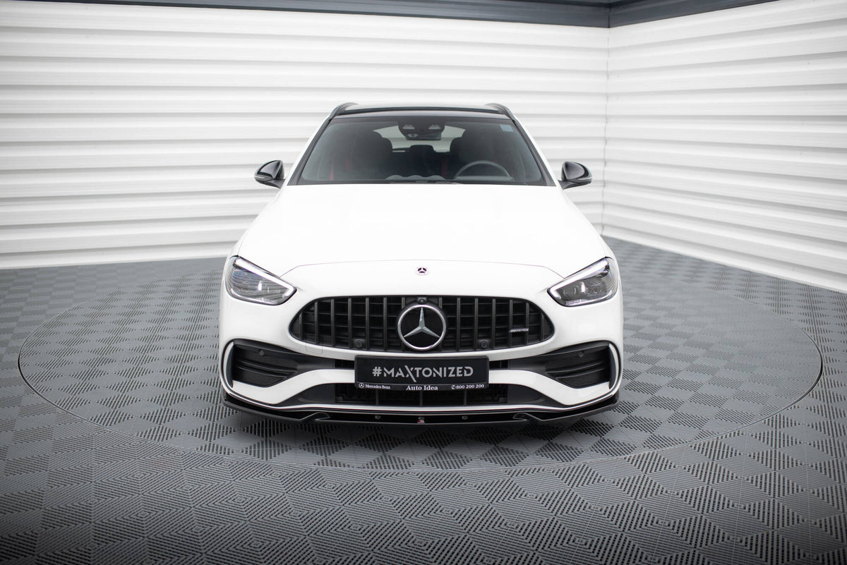 Street+ Spoilerlippe Front Ansatz V.1 passend für Mercedes-Benz C AMG-Line / 43 AMG W206 schwarz Hochglanz – Ansicht 6