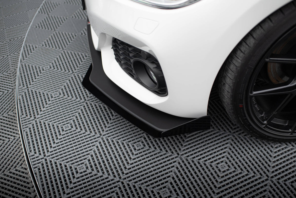 Street Pro Street+ Spoilerlippe Front Ansatz passend für V.3 + Flaps passend für BMW 1er F20 M-Paket Facelift / M140i  schwarz Hochglanz – Ansicht 6