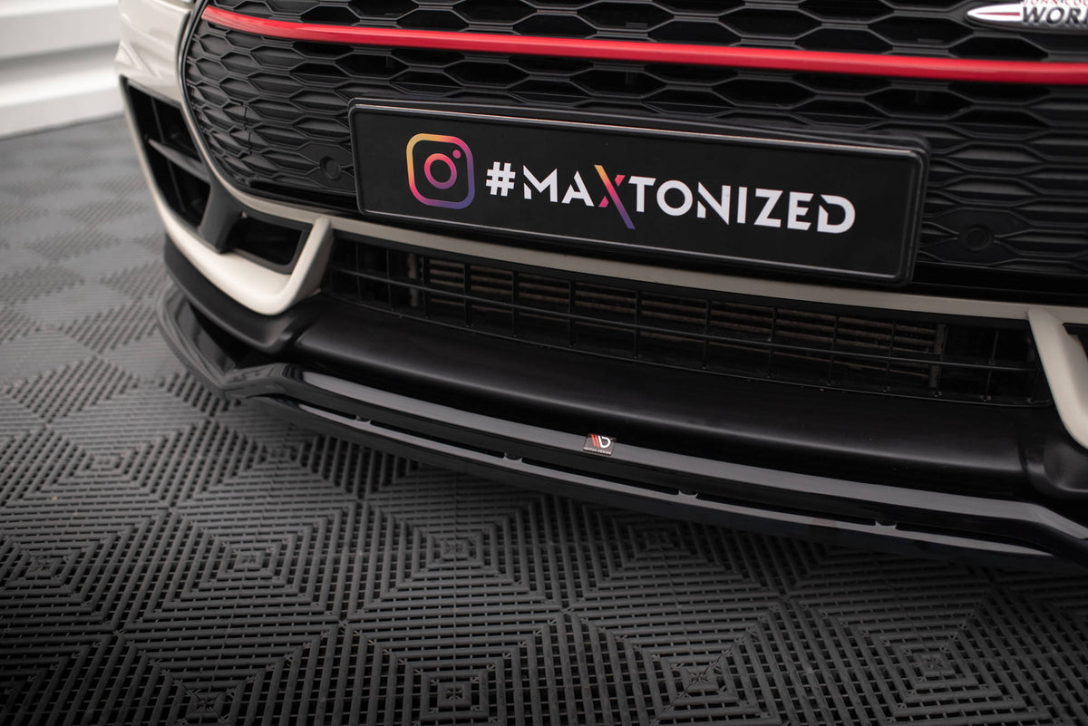 Street+ Spoilerlippe Front Ansatz V.2 passend für Mini Cooper Clubman John Cooper Works F54 Facelift schwarz Hochglanz – Ansicht 3