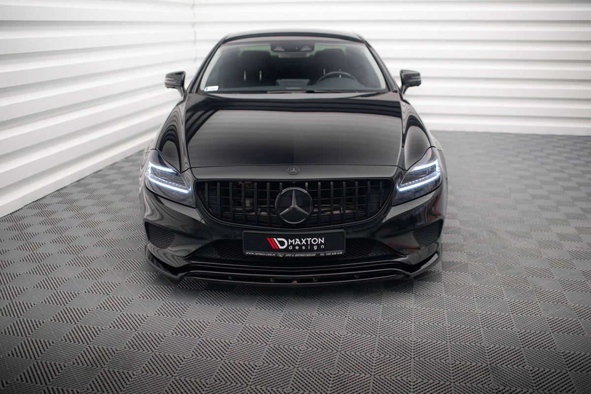 Street+ Spoilerlippe Front Ansatz passend für Mercedes-Benz CLS C218 Facelift schwarz Hochglanz – Ansicht 1