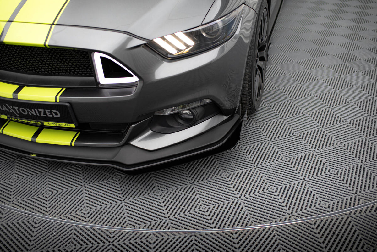 Front Stoßstange Flaps passend für Ford Mustang GT Mk6  schwarz Hochglanz – Ansicht 4