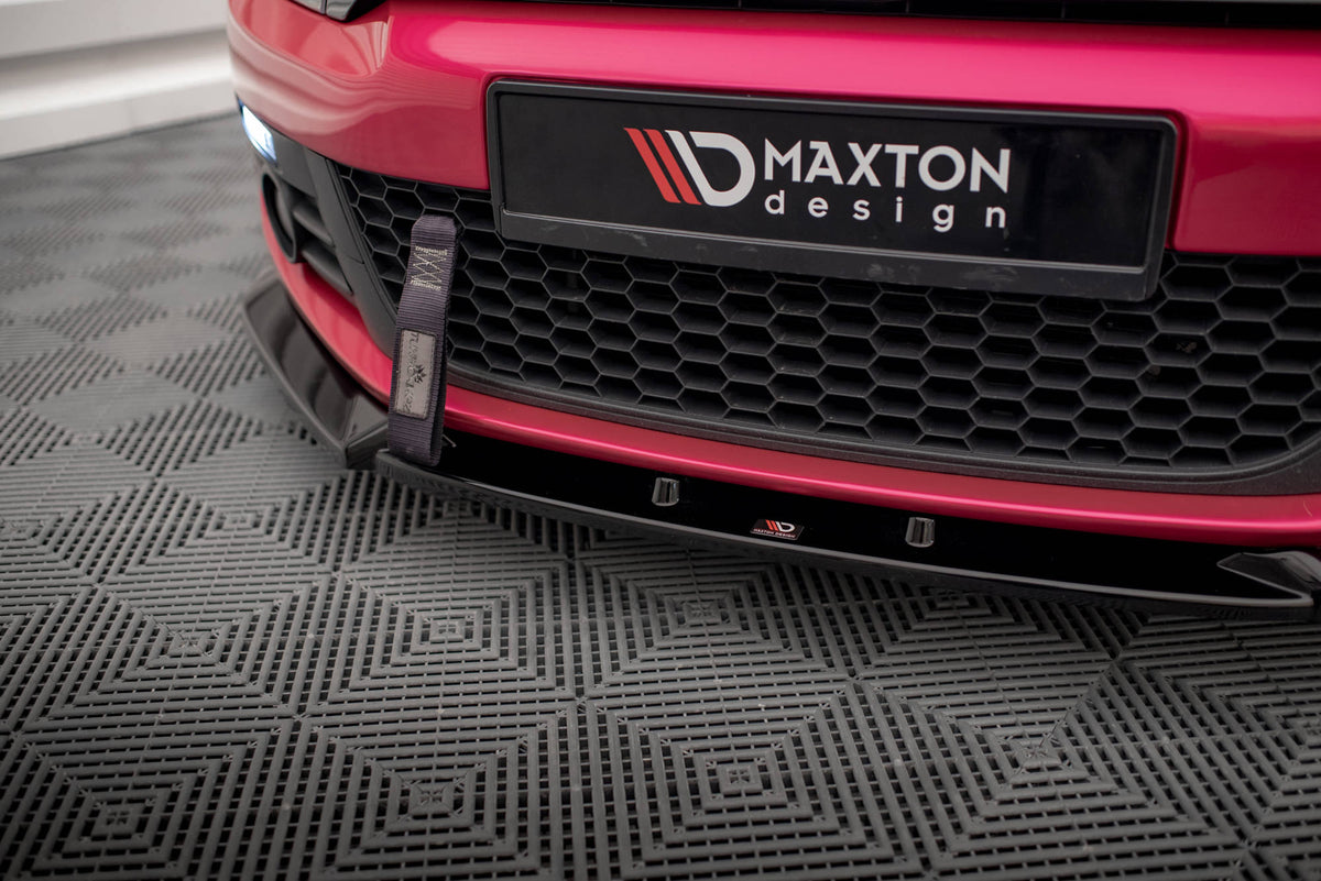 Street+ Spoilerlippe Front Ansatz V.3 passend für VW Scirocco Mk3 schwarz Hochglanz – Ansicht 3