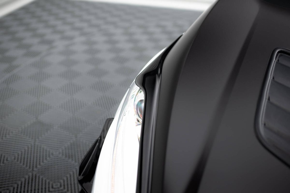 Scheinwerfer Blenden Böser Blick V.2 passend für Ford Fiesta ST / ST-Line / Standard Mk7 FL schwarz Hochglanz – Ansicht 5