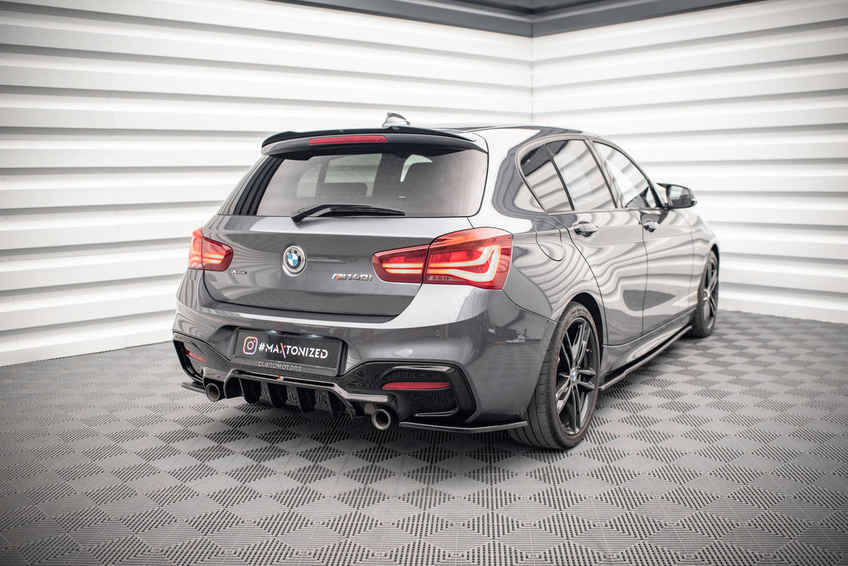 Heckspoiler Lippe V.2 BMW 1er M-Paket / M140i / Standard F20  schwarz Hochglanz – Ansicht 1