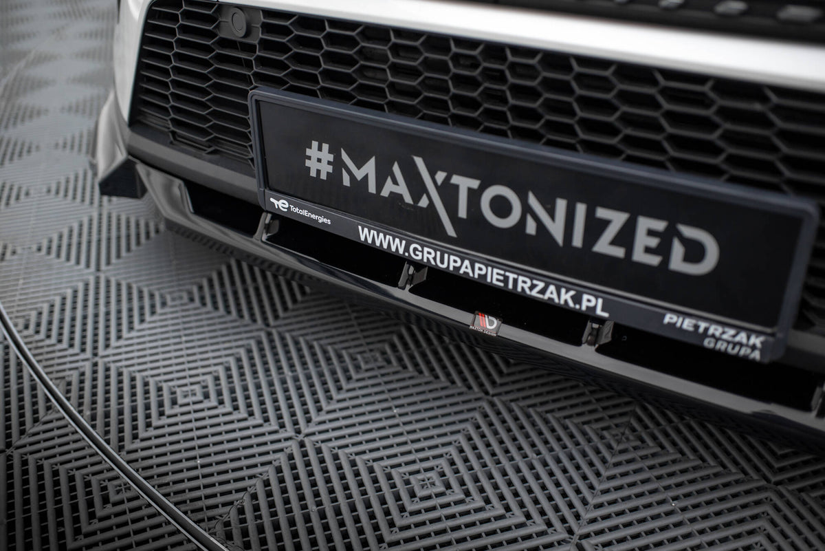 Street+ Spoilerlippe Front Ansatz passend für Peugeot 408 Mk1 schwarz Hochglanz – Ansicht 4