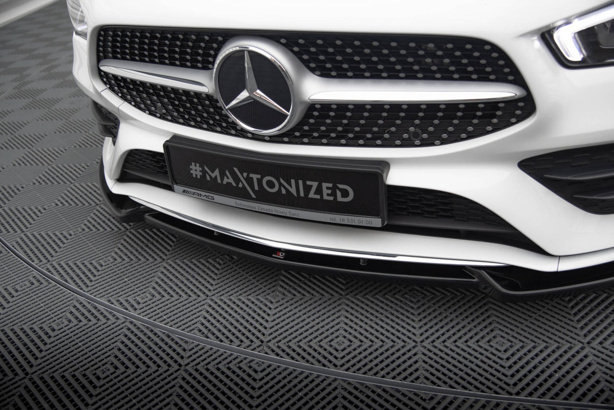 Street+ Spoilerlippe Front Ansatz V.2 passend für Mercedes-Benz CLA A35 AMG / AMG-Line C118 schwarz Hochglanz – Ansicht 4