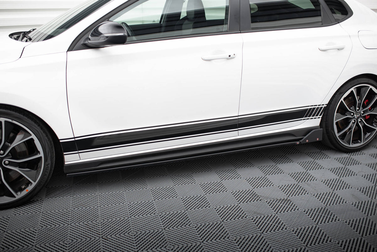Street+ Seitenschweller Leisten passend für V.5 + Flaps Hyundai I30 N / N-Line Hatchback / Fastback Mk3 / Mk3 Facelift – Ansicht 1