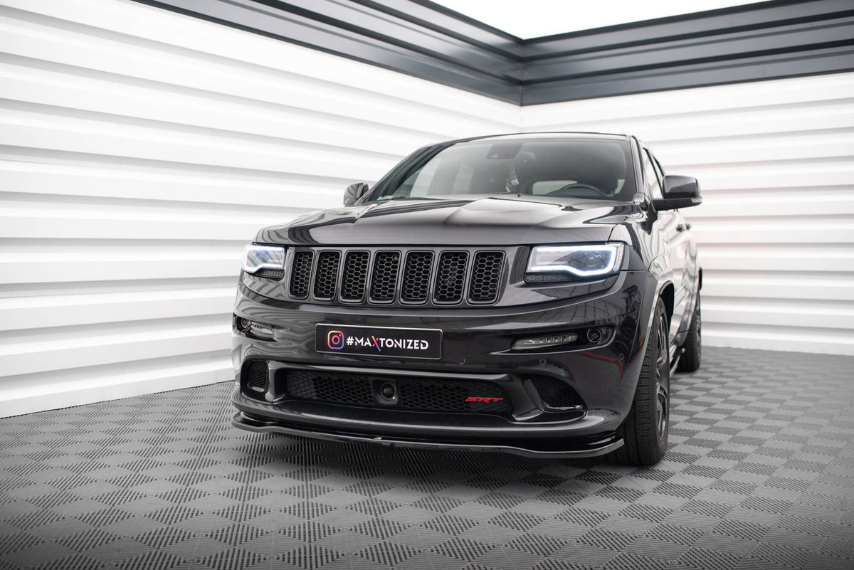 Street+ Spoilerlippe Front Ansatz passend für Jeep Grand Cherokee SRT WK2 Facelift schwarz Hochglanz – Ansicht 4