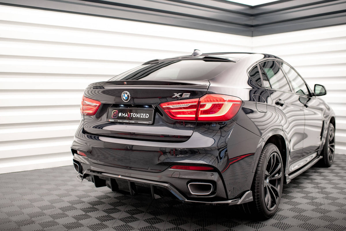 3D Heckspoiler Lippe V.2 BMW X6 F16 M-Paket / X6 M F86 schwarz Hochglanz – Ansicht 4