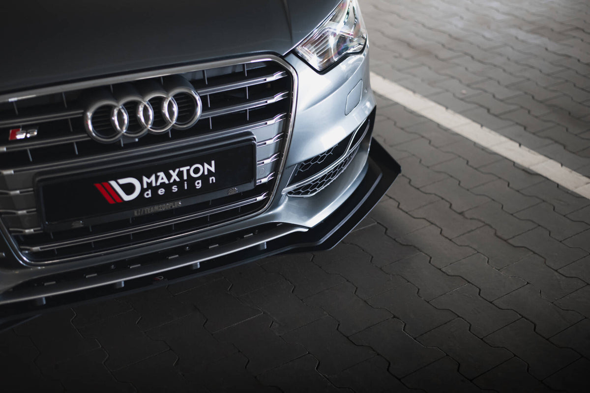 Front Stoßstange Flaps passend für Audi S3 / A3 S-Line Limousine 8V schwarz Hochglanz – Ansicht 3