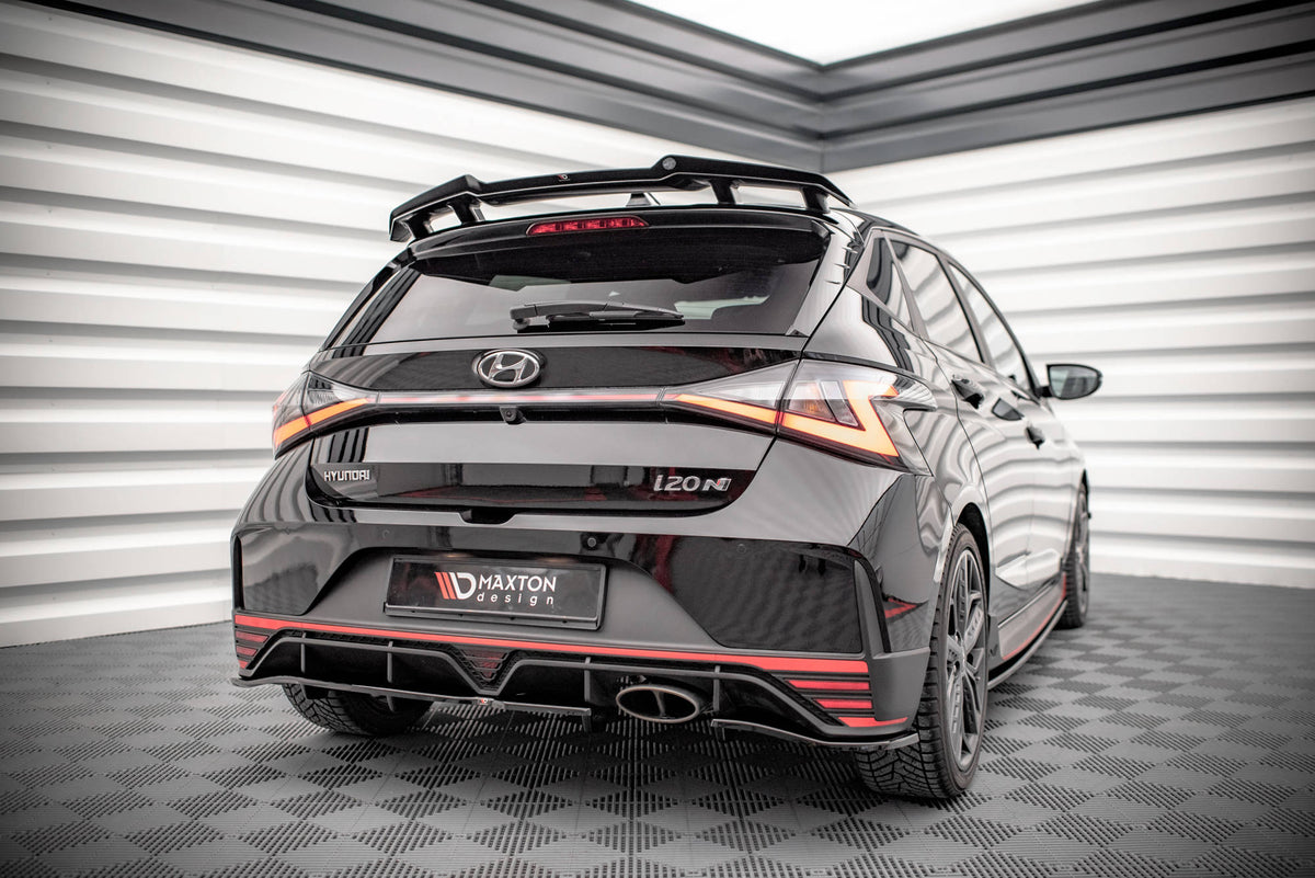 Street+ Mittlerer Diffusor RACE passend für Hyundai I20 N Mk3 schwarz Hochglanz – Ansicht 3