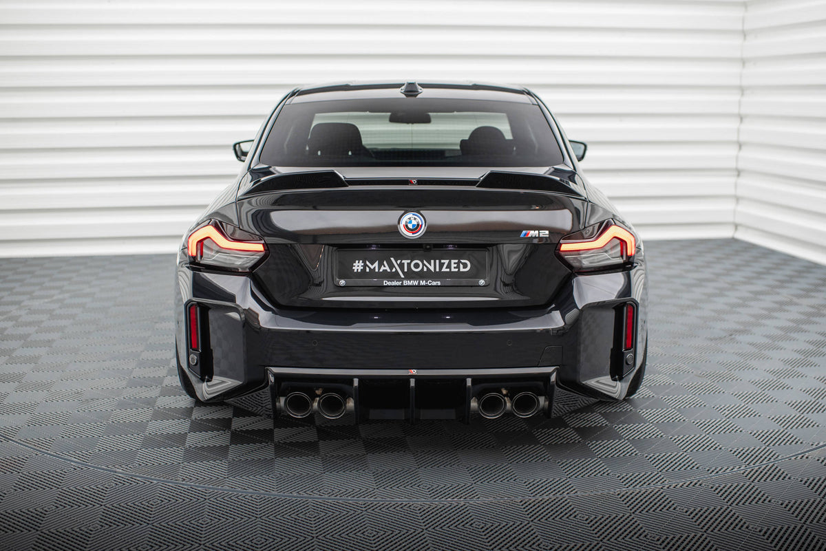 Diffusor Heck Ansatz V.1 passend für BMW M2 G87 schwarz Hochglanz – Ansicht 1