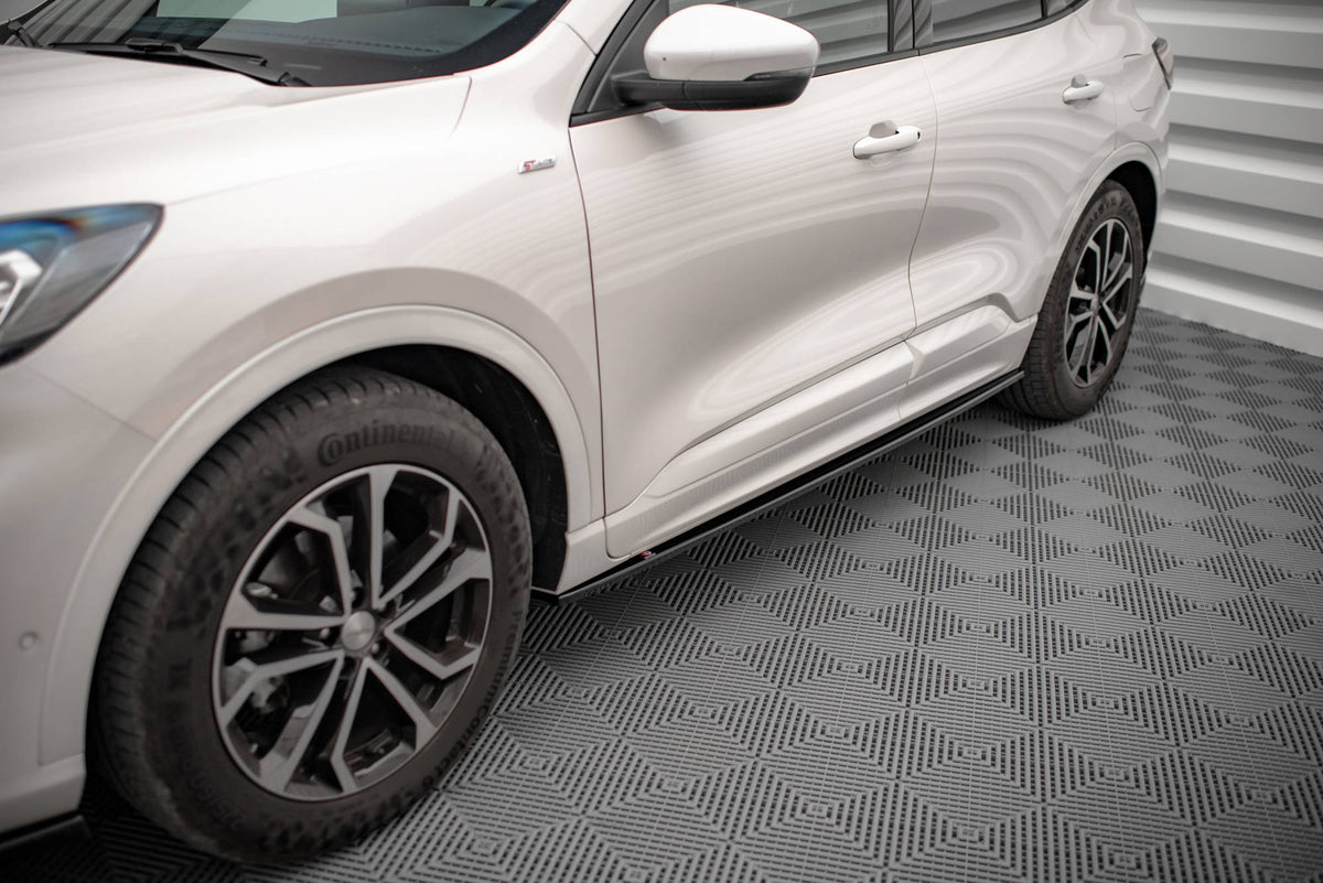 Street+ Seitenschweller Leisten passend für Ford Kuga ST-Line Mk3 schwarz Hochglanz – Ansicht 3