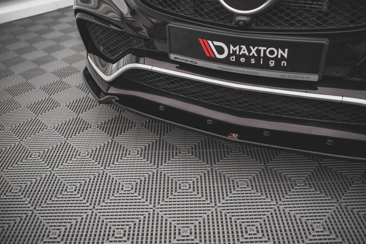 Street+ Spoilerlippe Front Ansatz V.1 passend für Mercedes-Benz GLE Coupe / SUV 63 AMG C292 / W166 schwarz Hochglanz – Ansicht 4
