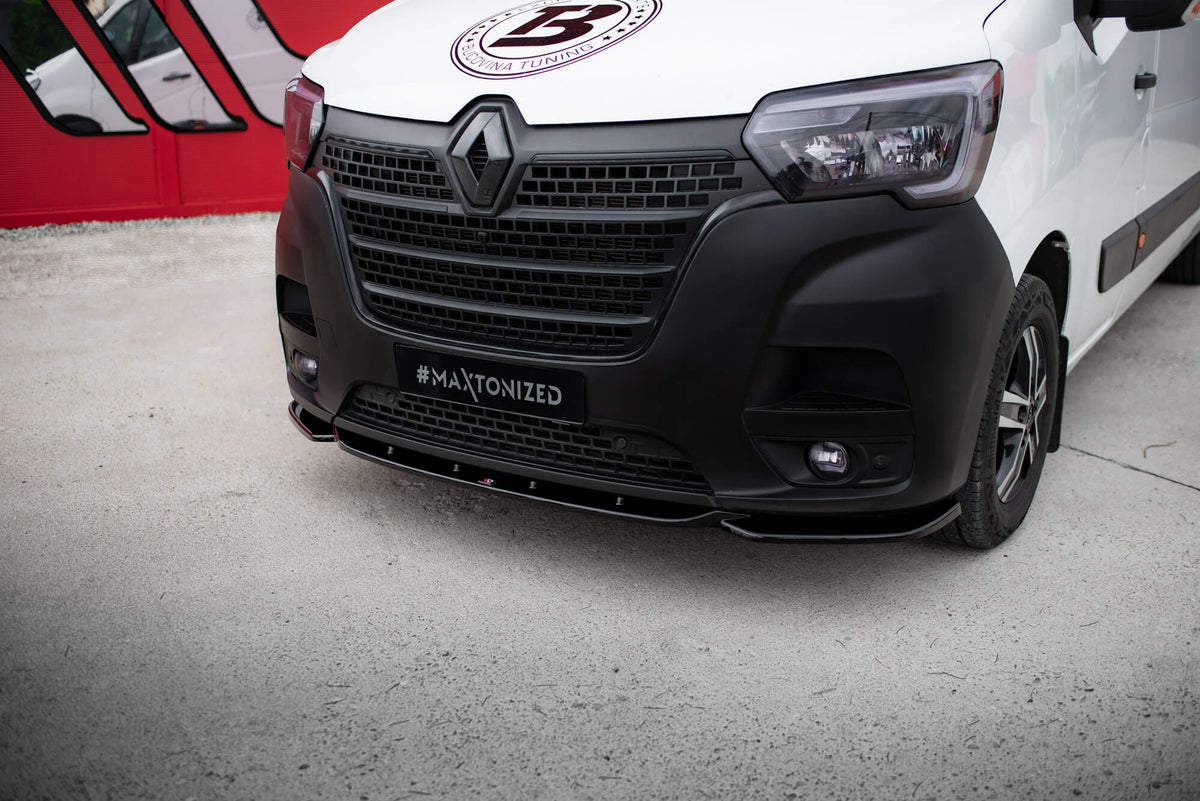 Street+ Spoilerlippe Front Ansatz passend für Renault Master Mk3 Facelift schwarz Hochglanz – Ansicht 3