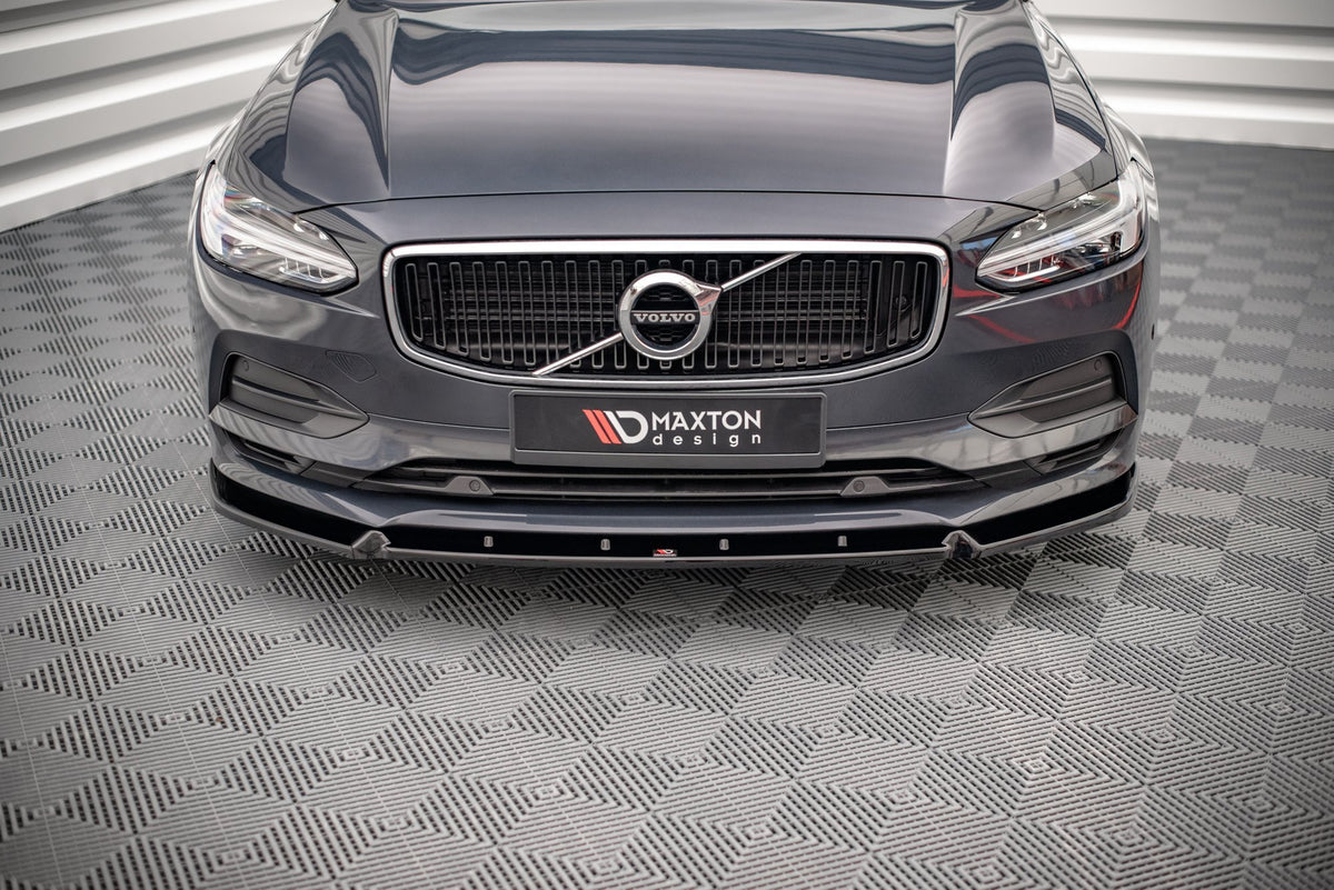 Street+ Spoilerlippe Front Ansatz V.2 passend für Volvo V90 Mk2 schwarz Hochglanz – Ansicht 3