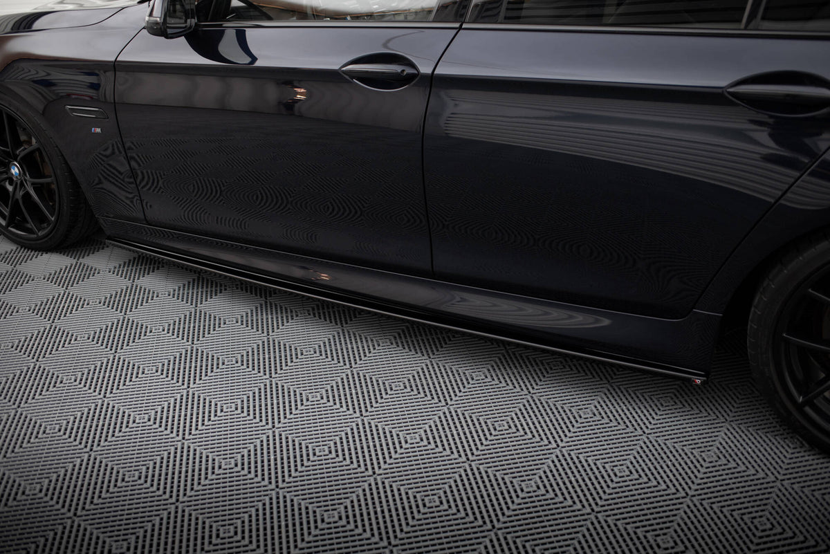 Street+ Seitenschweller Leisten passend für BMW 5er F10/ F11 M-POWER/ M Paket schwarz Hochglanz – Ansicht 3