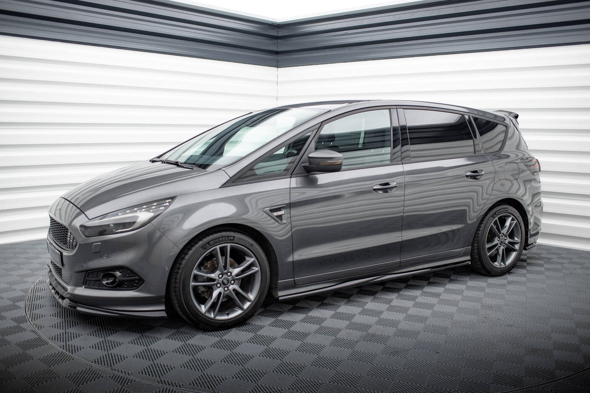 Street+ Seitenschweller Leisten passend für Ford S-Max ST-Line Mk2 Facelift schwarz Hochglanz – Ansicht 1