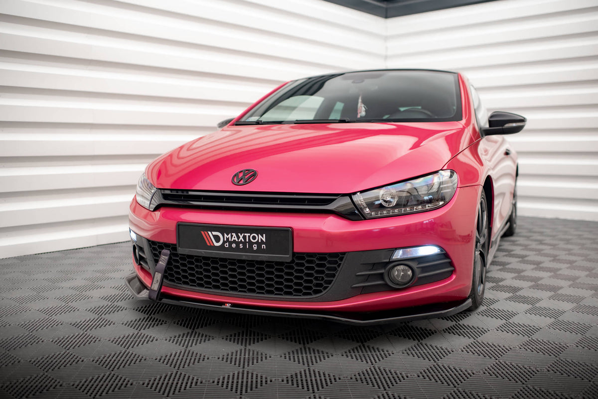 Street+ Spoilerlippe Front Ansatz V.2 passend für VW Scirocco Mk3 schwarz Hochglanz – Ansicht 4