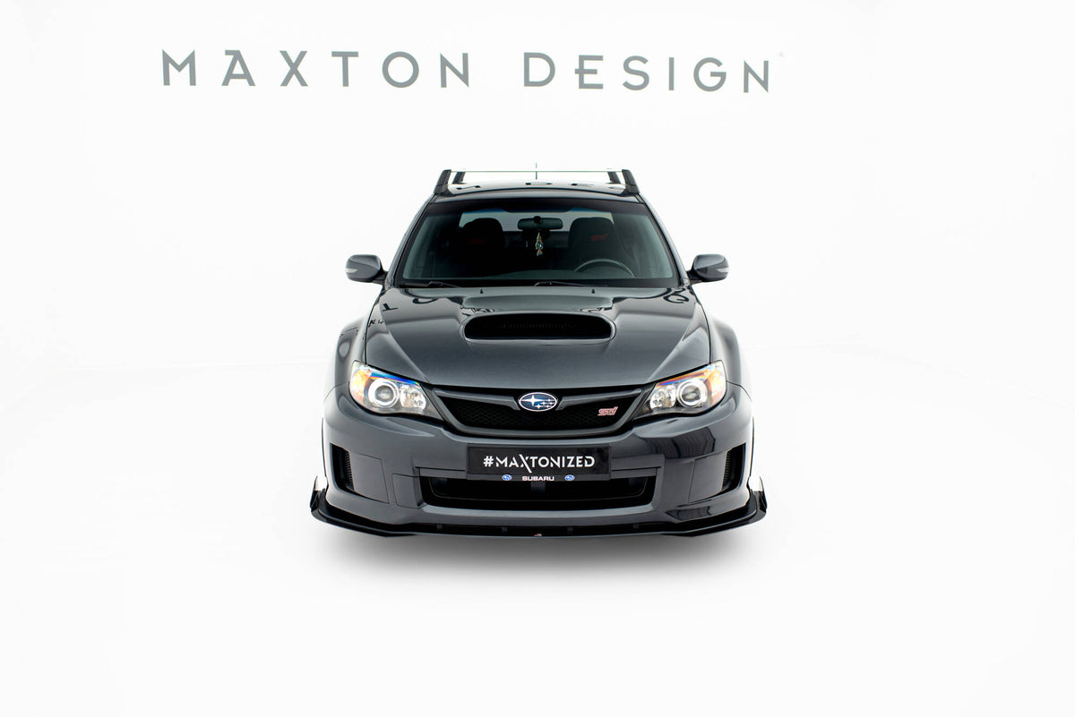 Front Stoßstange Flaps passend für Flaps Subaru Impreza WRX STI Mk3 Facelift schwarz Hochglanz – Ansicht 1