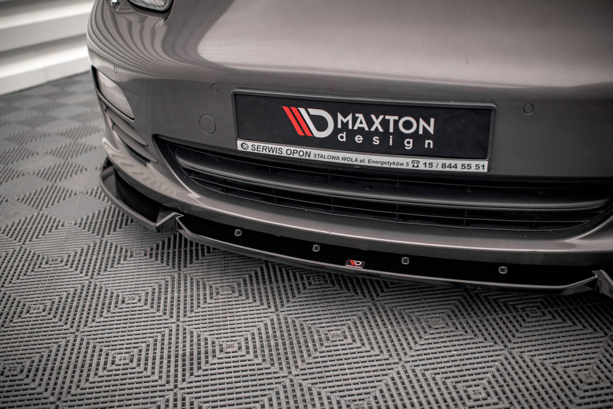 Street+ Spoilerlippe Front Ansatz V.2 passend für Porsche Panamera / Panamera Diesel 970 schwarz Hochglanz – Ansicht 4