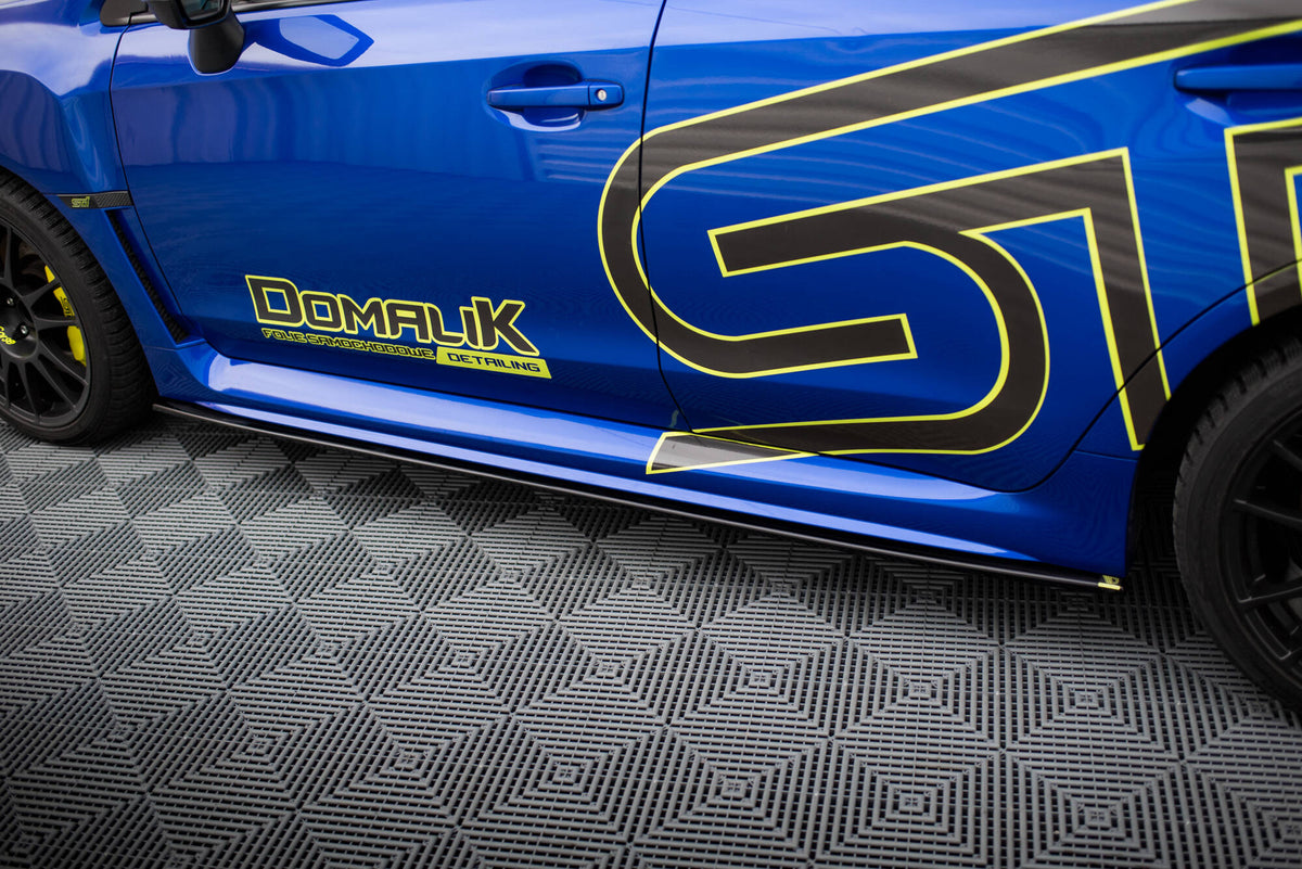 Street+ Seitenschweller Leisten V.2 passend für Subaru WRX STI Mk1  schwarz Hochglanz – Ansicht 4