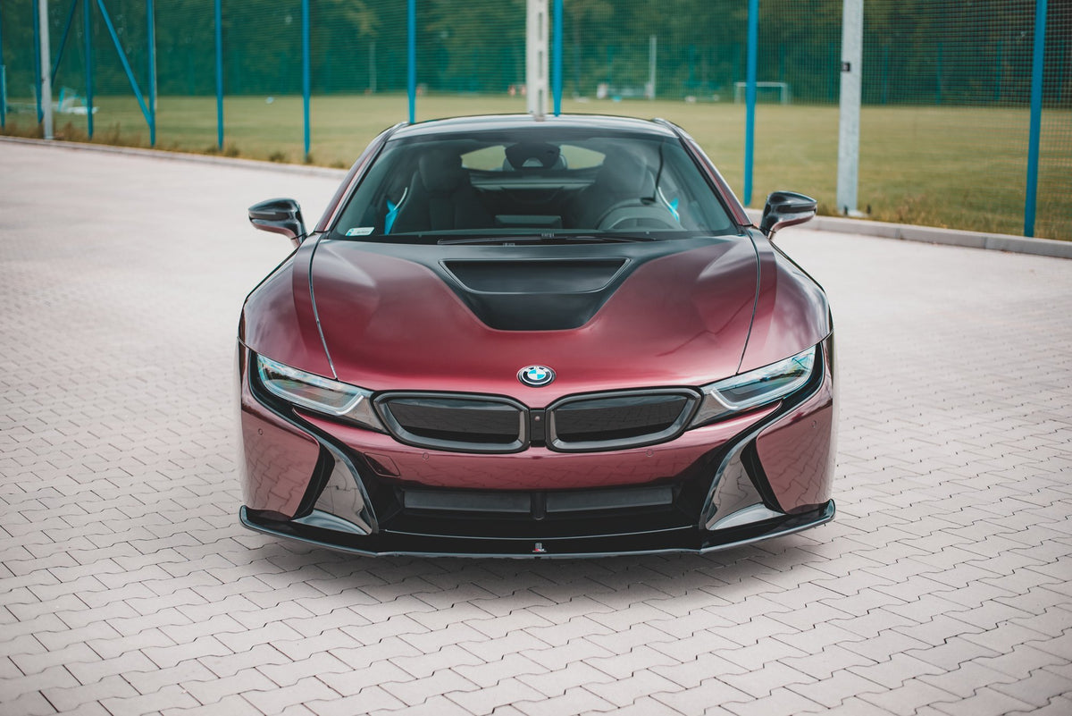 Street+ Spoilerlippe Front Ansatz passend für BMW i8 schwarz Hochglanz – Ansicht 1