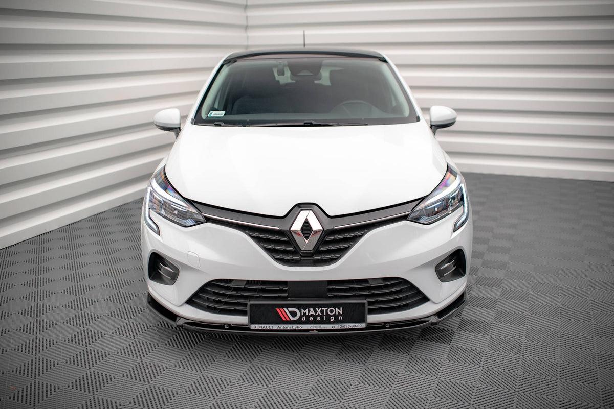 Street+ Spoilerlippe Front Ansatz V.2 passend für Renault Clio Mk5 schwarz Hochglanz – Ansicht 3