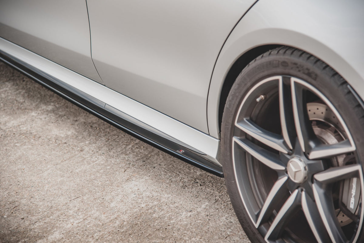 Street+ Seitenschweller Leisten passend für Mercedes-Benz E63 AMG Kombi/Limousine S213/W213 schwarz Hochglanz – Ansicht 6