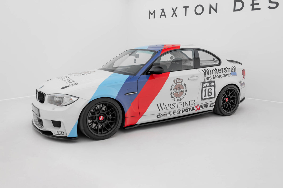 Street+ Seitenschweller Leisten passend für BMW 1er M Coupe E82 schwarz Hochglanz – Ansicht 1