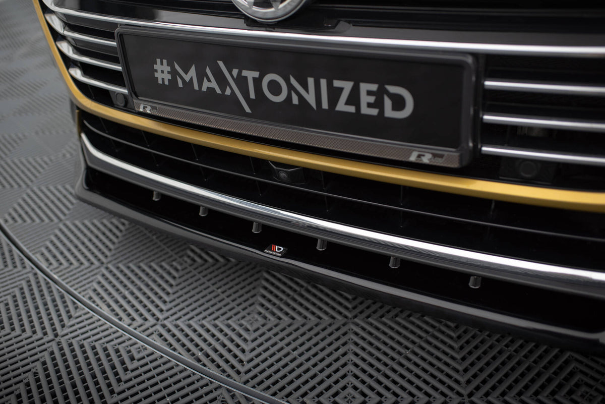 Street+ Spoilerlippe Front Ansatz V.2 passend für VW Arteon R-Line Limousine / Shooting Brake Mk1 schwarz Hochglanz – Ansicht 3