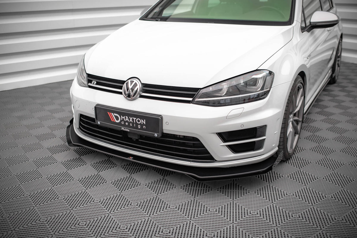 Front Stoßstange Flaps passend für VW Golf R Mk7 schwarz Hochglanz – Ansicht 1