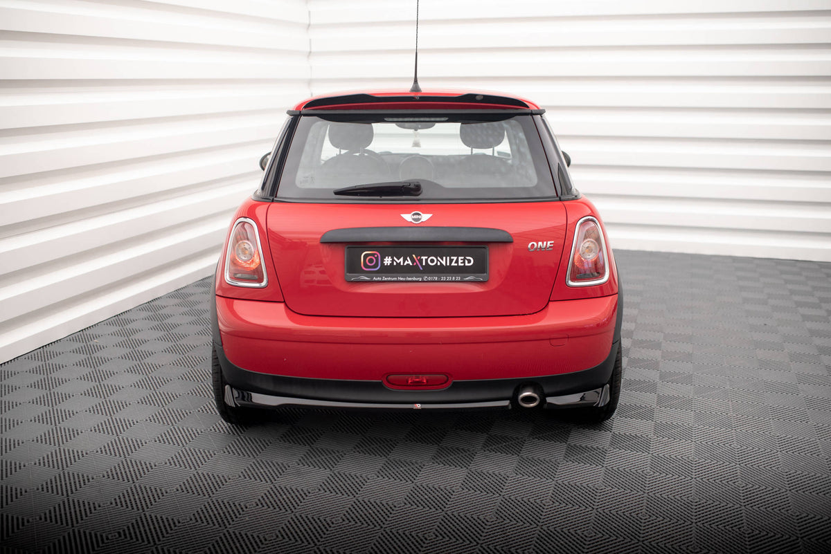 Heck Ansatz Flaps Diffusor passend für Mini One R56 schwarz Hochglanz – Ansicht 1
