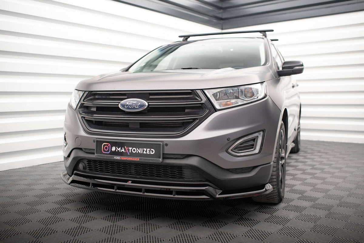 Street+ Spoilerlippe Front Ansatz passend für Ford Edge Mk2 schwarz Hochglanz – Ansicht 4