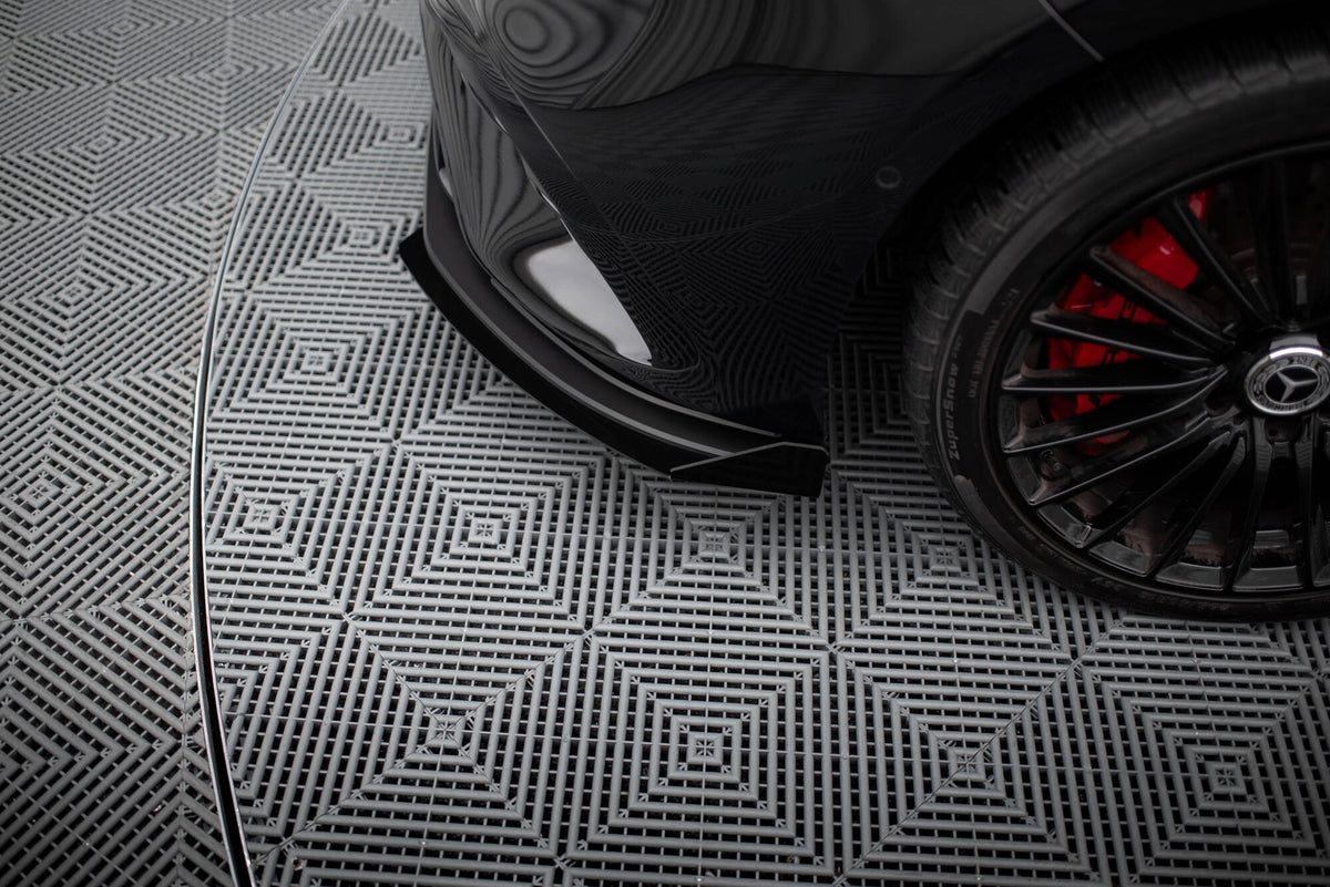 Front Stoßstange Flaps passend für Mercedes-AMG A35 W177 Facelift schwarz Hochglanz – Ansicht 5