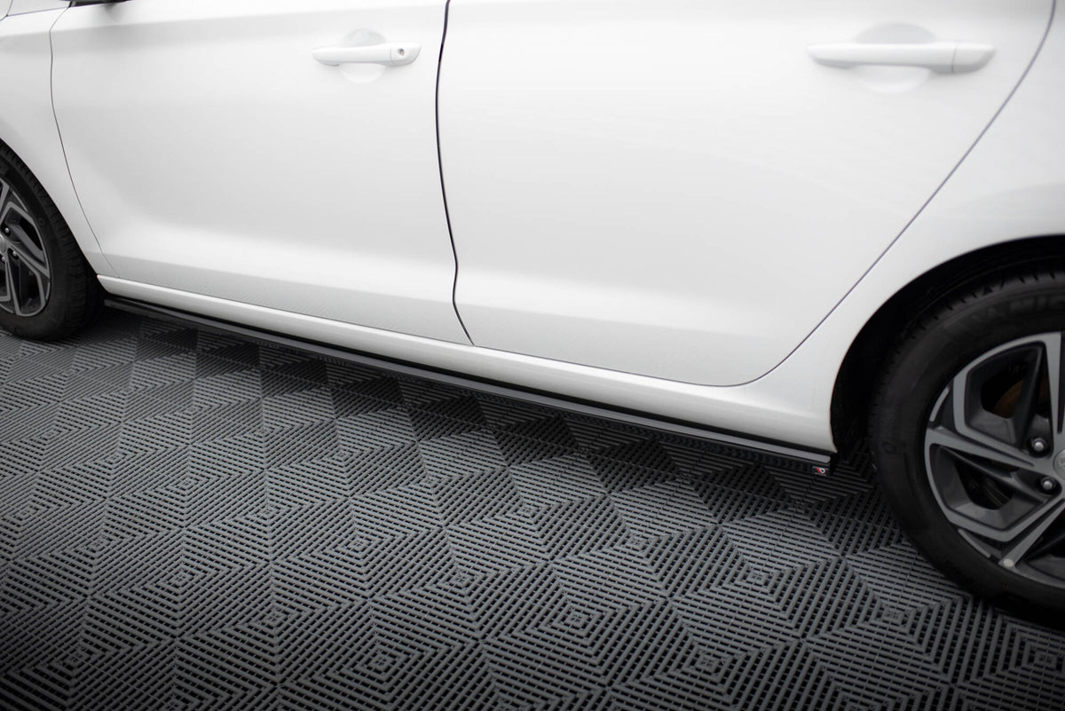 Street+ Seitenschweller Leisten passend für Hyundai I30 N-Line / Standard Hatchback / Fastback Mk3 Facelift schwarz Hochglanz – Ansicht 4