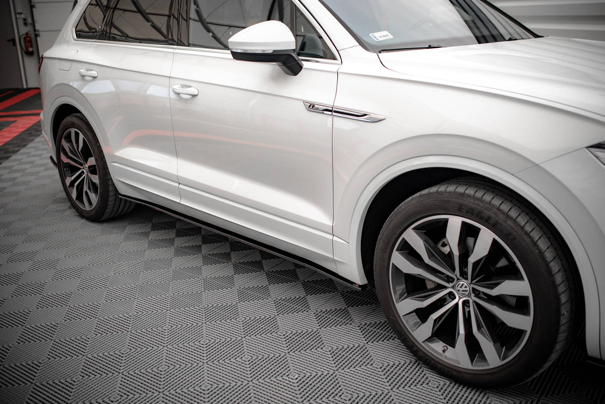 Street+ Seitenschweller Leisten passend für VW Touareg R-line Mk3 schwarz Hochglanz – Ansicht 3