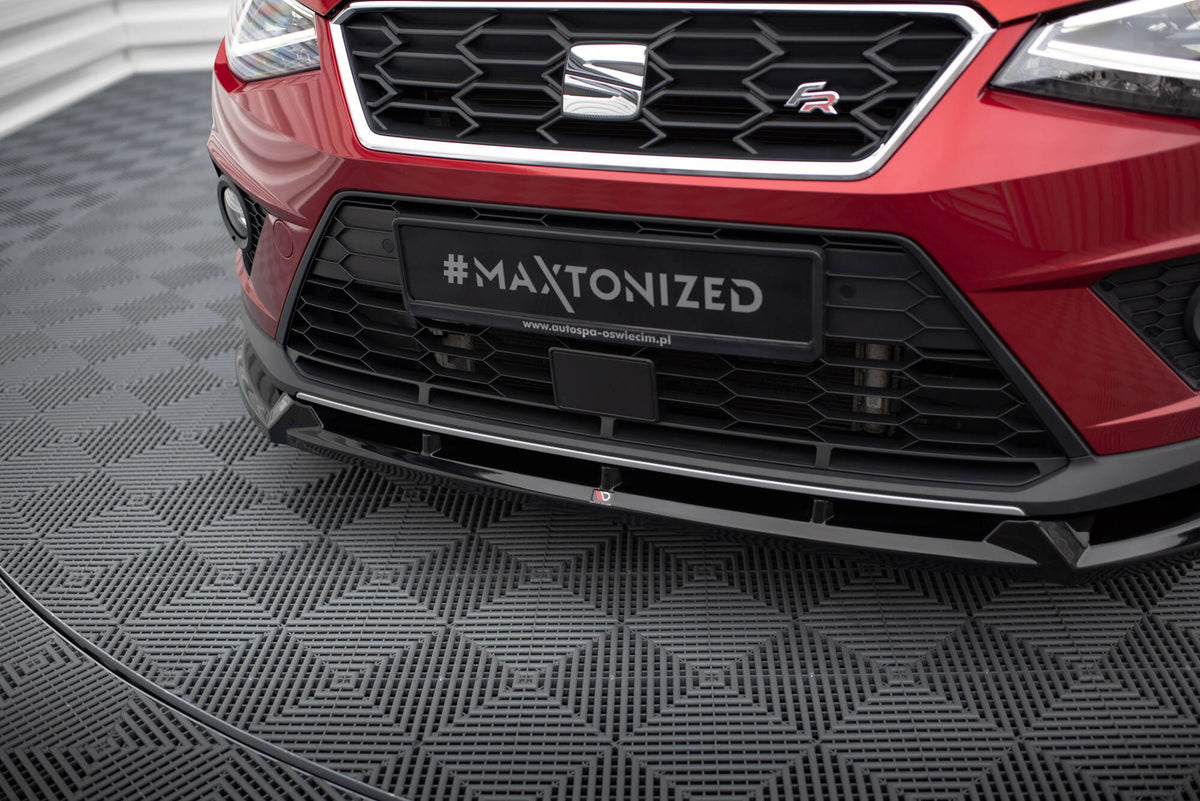 Street+ Spoilerlippe Front Ansatz passend für Seat Arona FR Mk1 schwarz Hochglanz – Ansicht 3