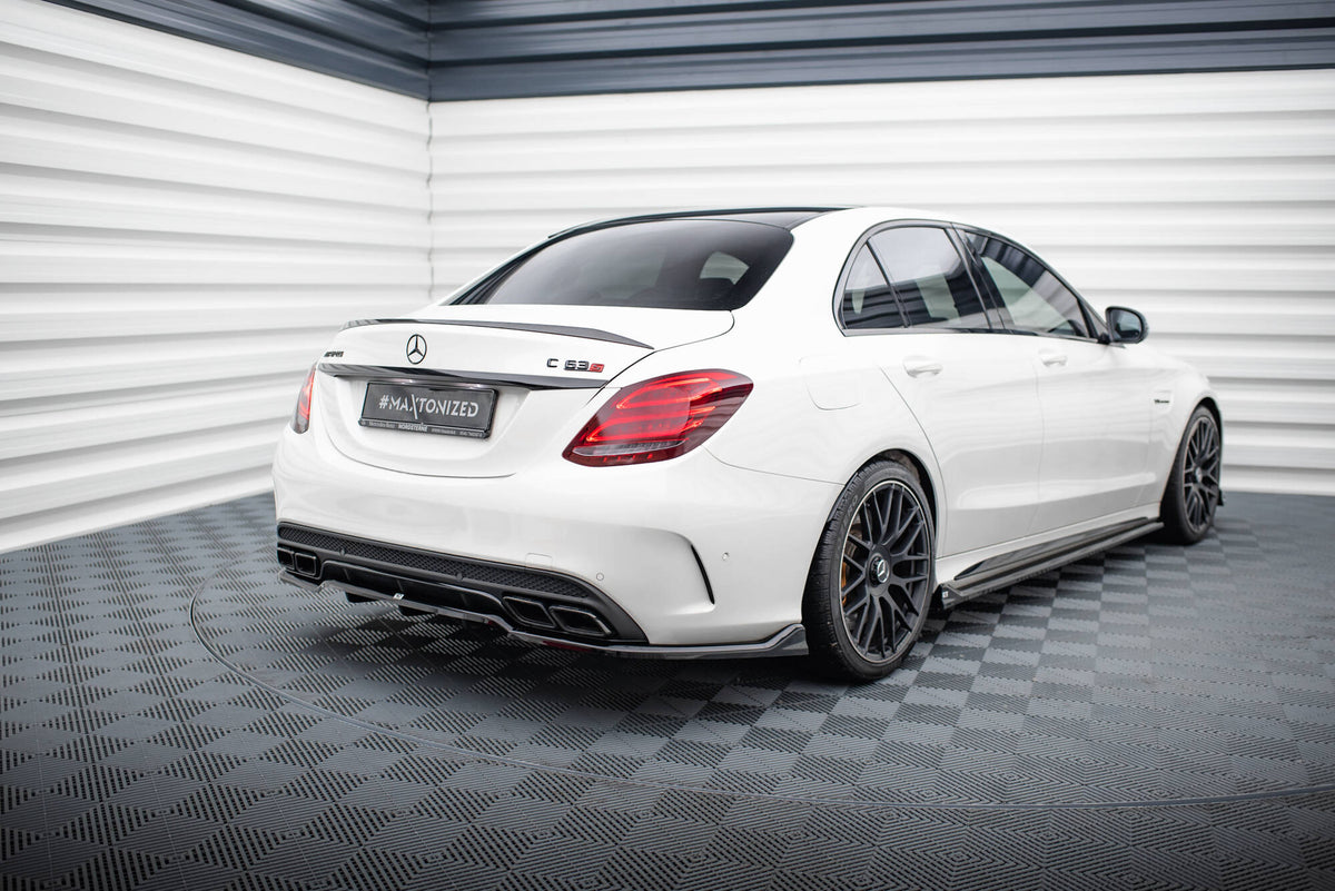 Street+ Mittlerer Diffusor RACE passend für Mercedes-AMG C63 Limousine / Kombi W205 / S205 schwarz Hochglanz – Ansicht 5