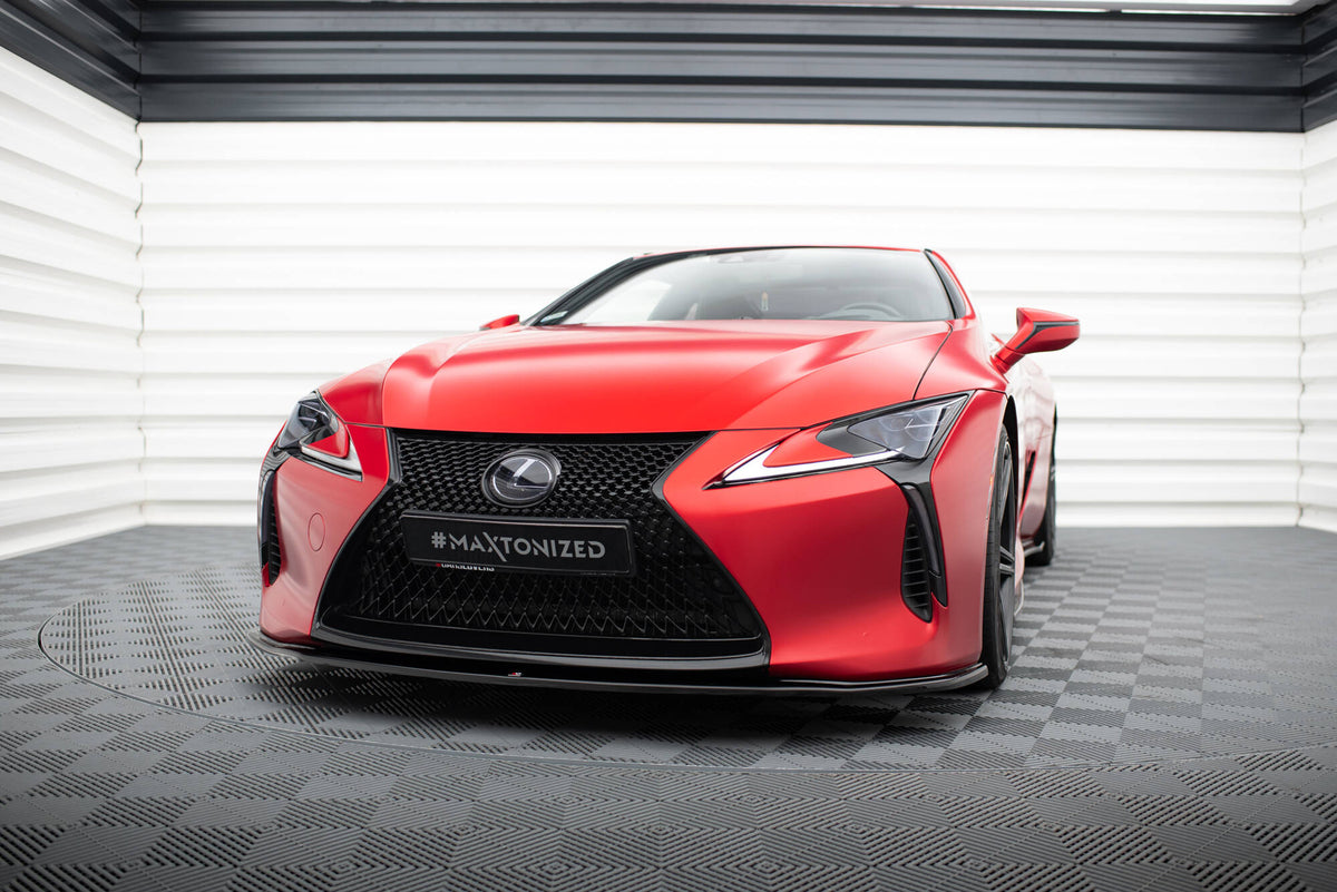 Street+ Spoilerlippe Front Ansatz V.2 passend für Lexus LC 500 schwarz Hochglanz – Ansicht 3
