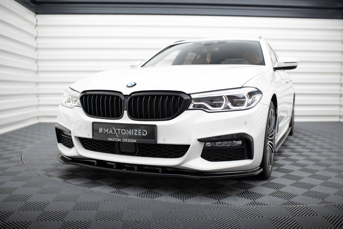 Street+ Spoilerlippe Front Ansatz V.1 passend für BMW 5er M-Paket / M550d / M550i G30/ G31 M-Paket schwarz Hochglanz – Ansicht 3