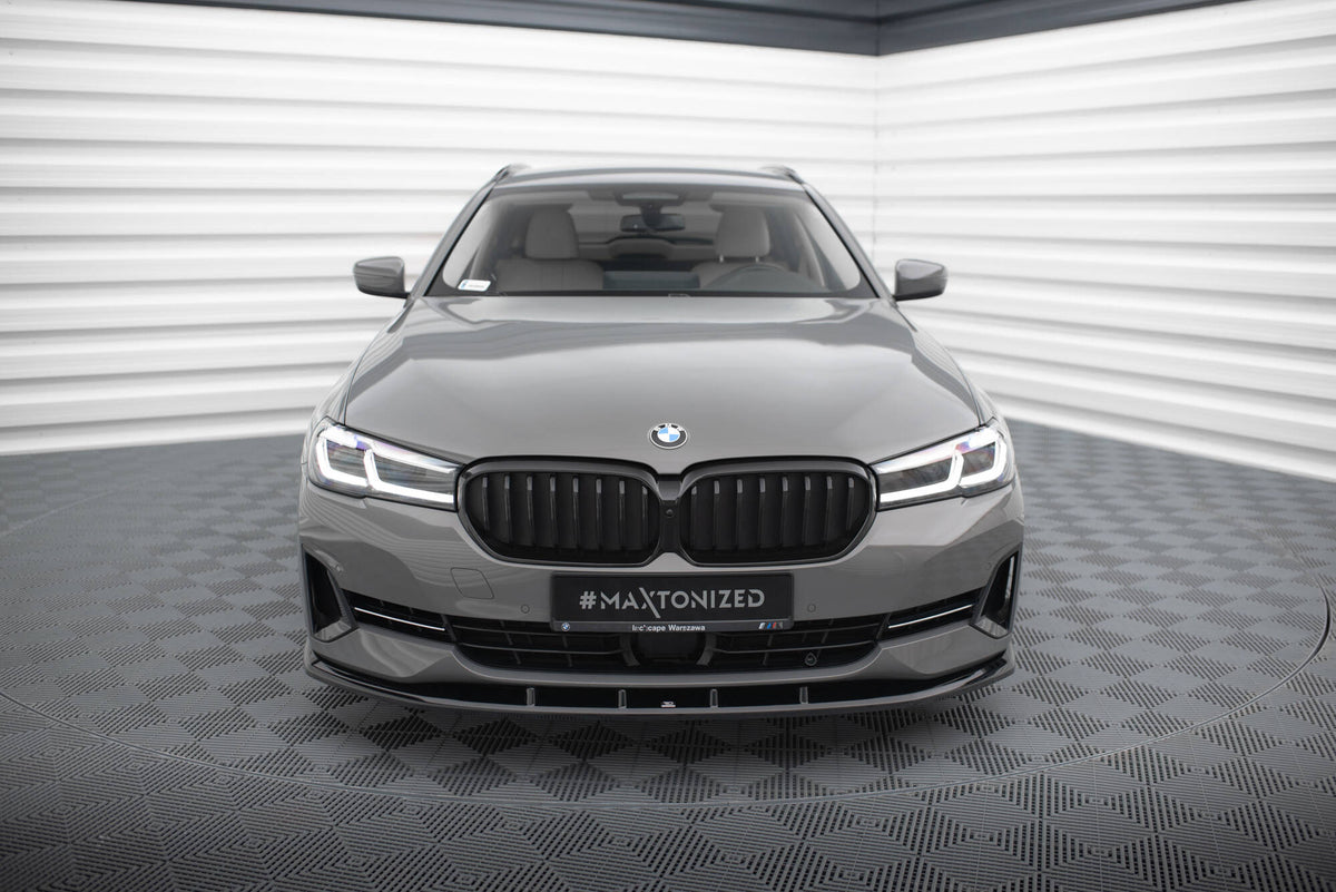 Street+ Spoilerlippe Front Ansatz V.1 passend für BMW 5er G30 / G31 Facelift schwarz Hochglanz – Ansicht 1